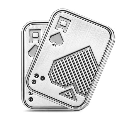 Poker EDC Fidget Slider Metal Push Card Adults Anxiety And Stress Relief Decompression Toy Juguetes Antiestres Ansiedad