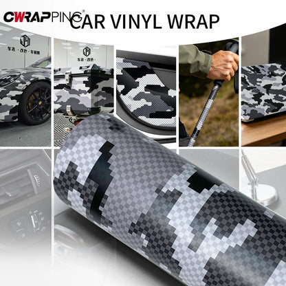 Camouflage Printing Car Wrapping Sticker Waterproof Automotive Vinyl for Motorcycle Self-adhesive Car Decals and Graphics Wrap