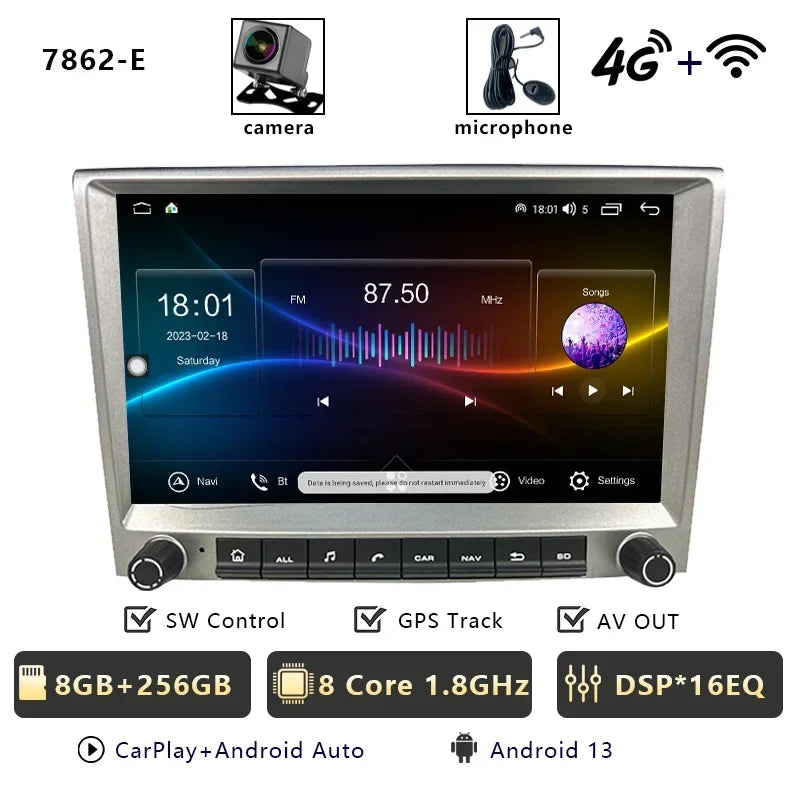 CHSTEK Car Radio Wireless Carplay Qualcomm for Porsche 911 997 Boxster Cayman 987 Auto Android 13 Multimedia Player Navigation
