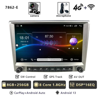 CHSTEK Car Radio Wireless Carplay Qualcomm for Porsche 911 997 Boxster Cayman 987 Auto Android 13 Multimedia Player Navigation