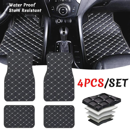 Universal Size Artificial Leather Car Floor Mats for OPEL Astra K Insignia Zafira Antara CORSA Vectra B Mokka Car Accessories