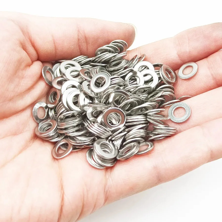 910/200pcs Flat Washers Assortment Kit (M2 M2.5 M3 M4 M5 M6 M8 M10 M12) Suitable for Home Decoration