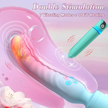 Heating AV Wand Vagina Vibrator for Women G-Spot Clit Stimulator Nipples Breast Massager Female Masturbator Sex Toy for Women