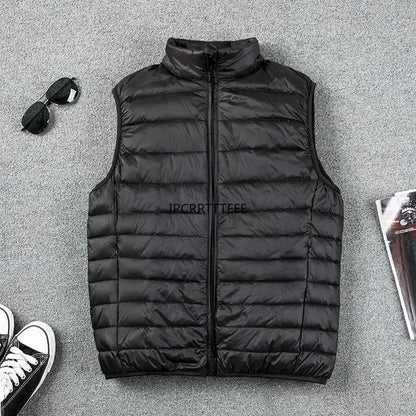 Autumn Winter Men Duck Down Vest 2023 Coat Ultralight Sleeveless Puffer Vest Jacket Ultra Thin Lightweight Down Jacket Waistcoat