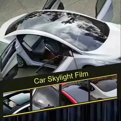 Glossy Black Car Roof Wrap Vinyl 1.35M x 2M/3M Bubble-Free Self Adhesive Car Top Film for Skylight Style Protection Styling