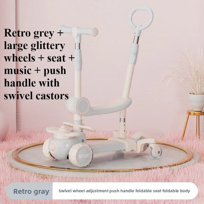 5-in-1 Toy Scooter for Boys and Girls–Children’s Scooter, Ideal for Developing Children’s Balance