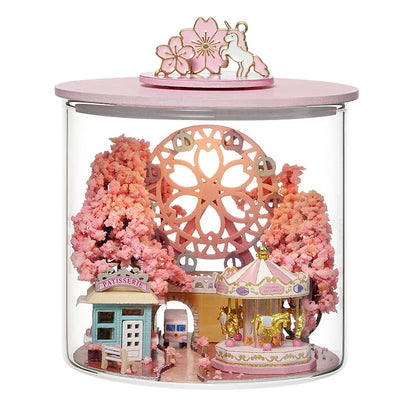 Wooden Mini DIY Doll house Kit For  Making And Assembling Room Models Toys Home And Bedroom Decorations With Furniture Dollhouse