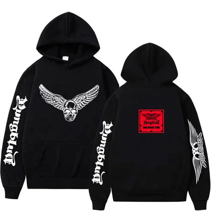 YUNGBLUD Skeleton Graphic Printed Hoodies Men Women Casual Fleece Vintage Sweatshirt Men's Hip Hop Oversized Pullover Streetwear