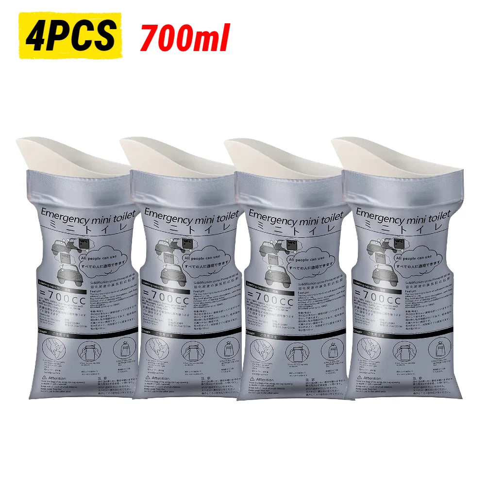 Outdoor Emergency Urinate Bags 600/700ml Disposable Travel Mini Mobile Toilet Unisex Pee Bag Vomiting Bag for Baby Women Men