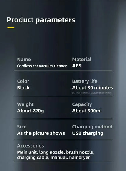 Car vacuum cleaner cleaning high-power mini-charging multifunctional blowing and sucking lighting hand-held convenient small car