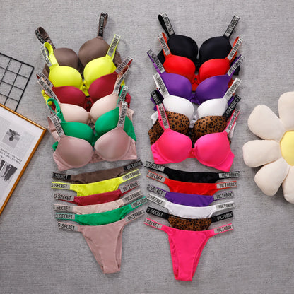 V Bra Panty Set Women Lace Push Up Bralette Seamless Comfortable Breathable Lingerie Home Wear Set Lingerie Set Underwear Set