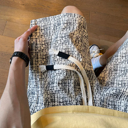 American Retro Plaid Men's Summer Thin Five-Point Loose Corduroy Shorts Basketball Sporty Casual Breathable Lightweight Pants