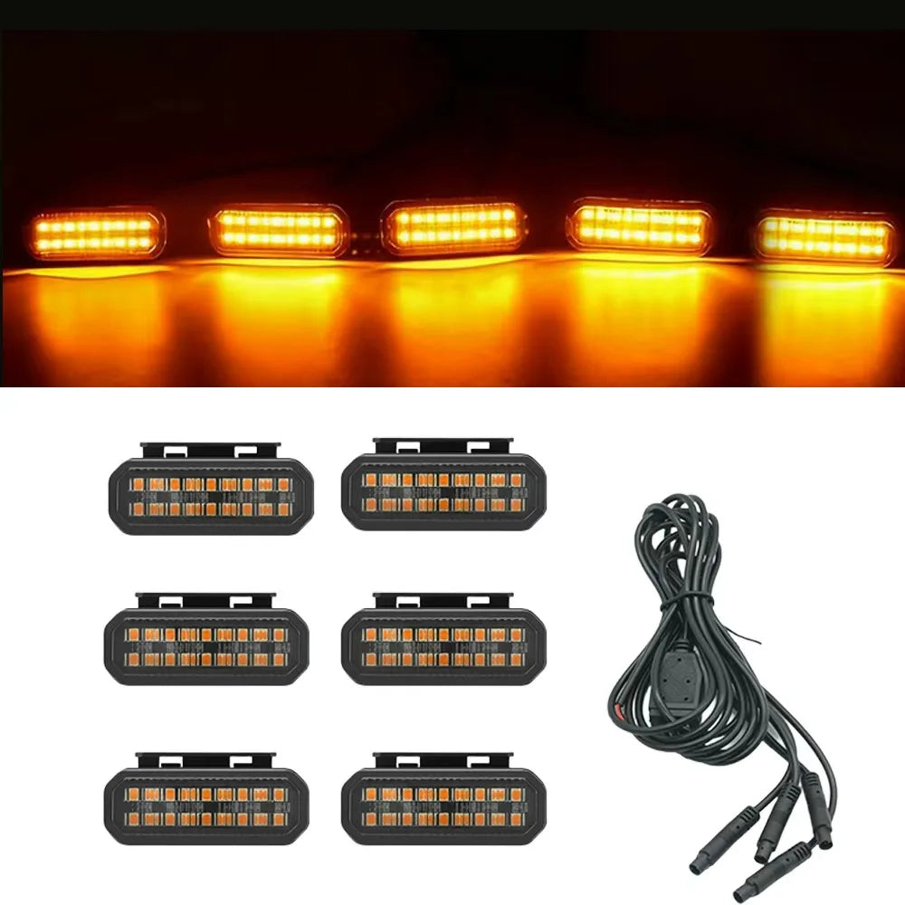 FOR TOYOTA HILUX LED Car Lights Front Grille LED Light Safety Warning Light Harness  Car Accessories LED Signal Lamps