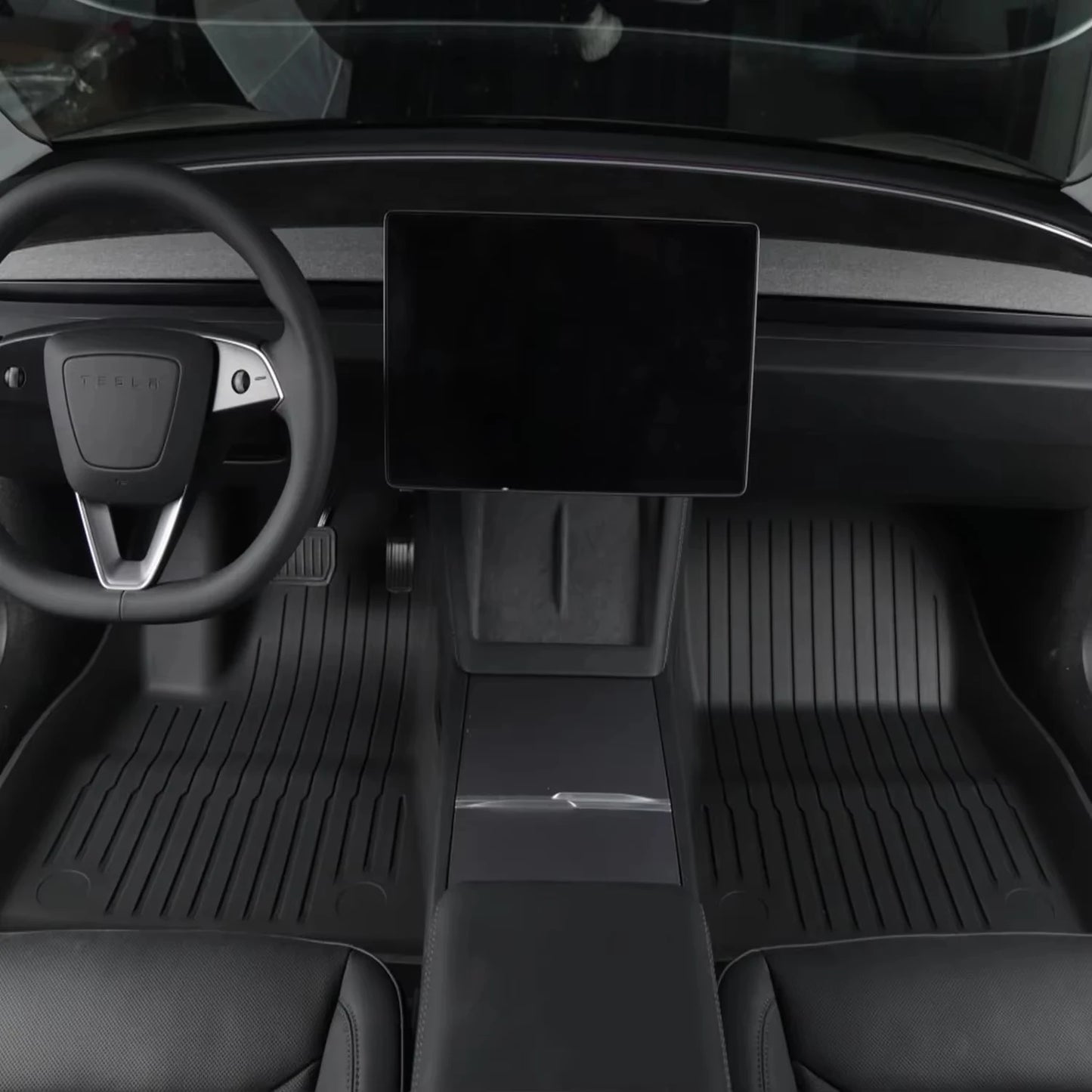 Waterproof Floor Mats for Tesla Model 3 Highland 2025 2026  easy clean TPE floor mats, odor-free foot mats,  rubber floor mats