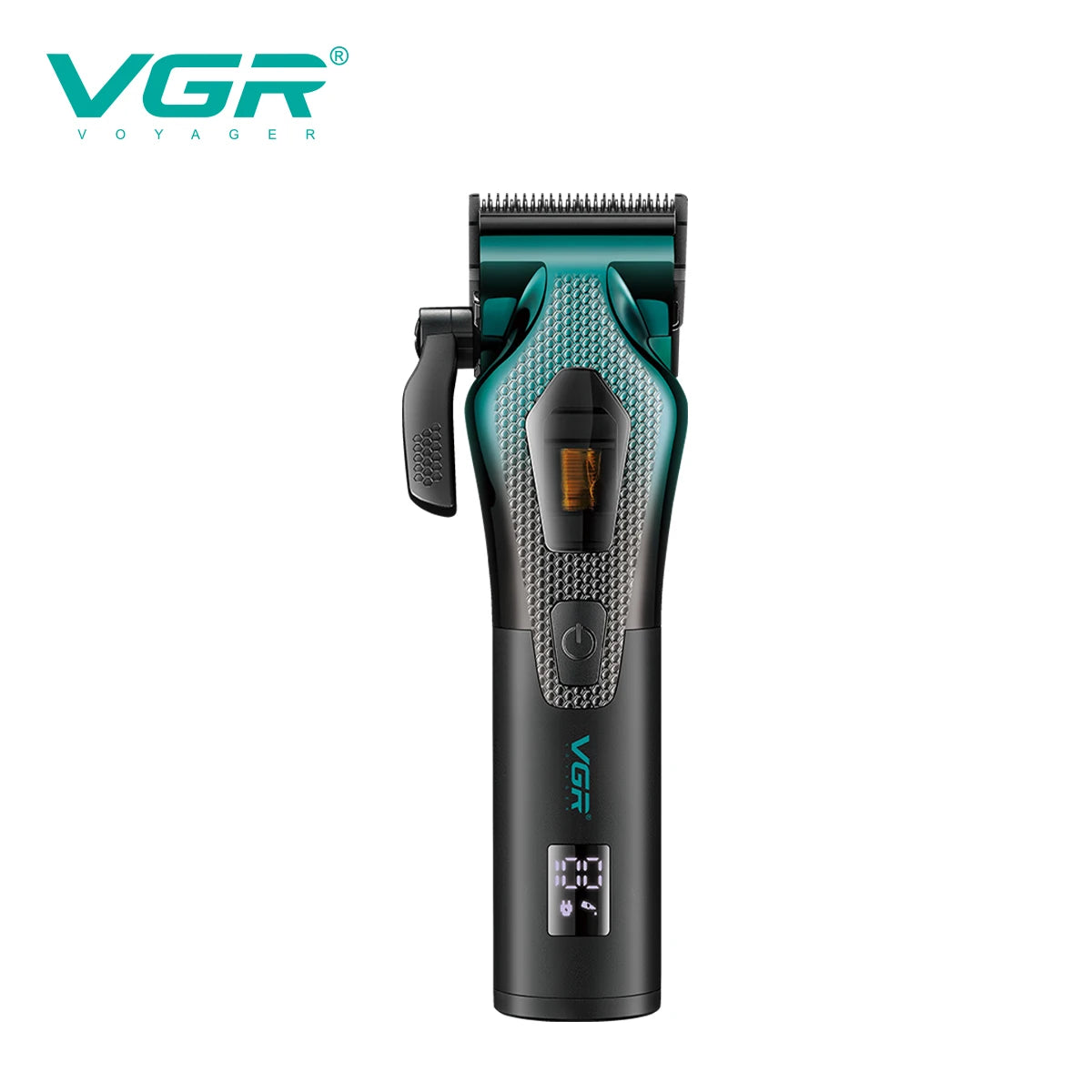 VGR high-end customized electric hair clipper gradient metal shell electric push shear intelligent control hair trimmer V-271