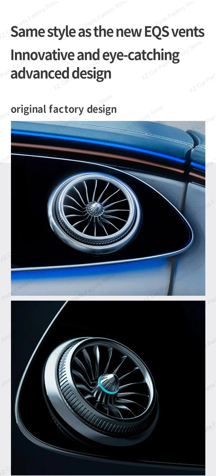 For Mercedes Benz E-Class W213 2016-2021 Led 64 Colors Air Vents AMG E43 E53 3D Rotating Tweeter Speaker Interior Ambient Light