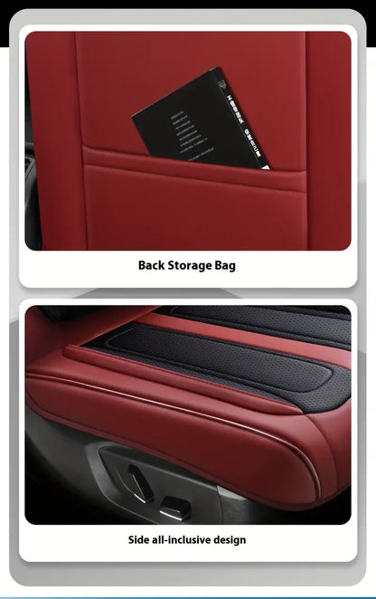 Universal 5-Seat Car Seat Cover 360° Full Coverage with Integrated Waist Support And Side Pockets for Most Vehicle Interior