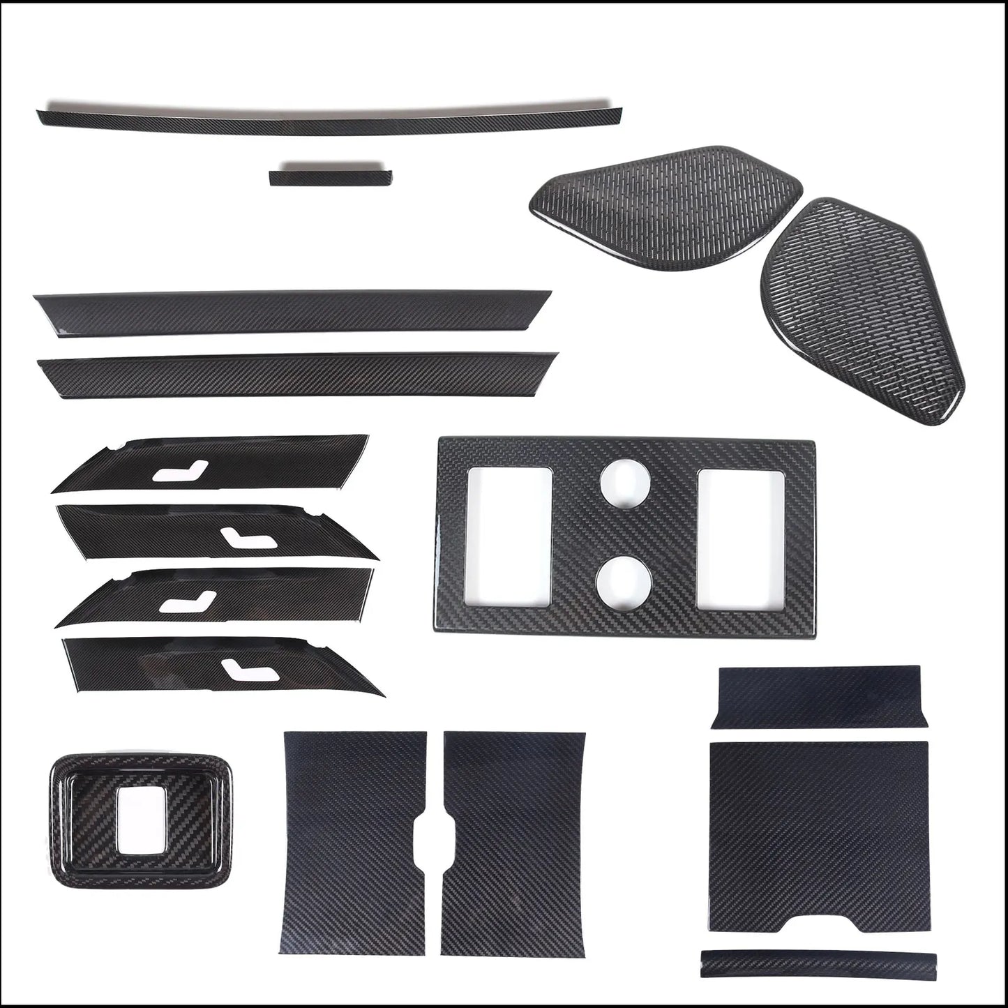 cheya Real Carbon Fiber Car Center Control Panel, Car Inner Door Panel for Land Rover Range Rover Vogue L460 2024+ Accessories