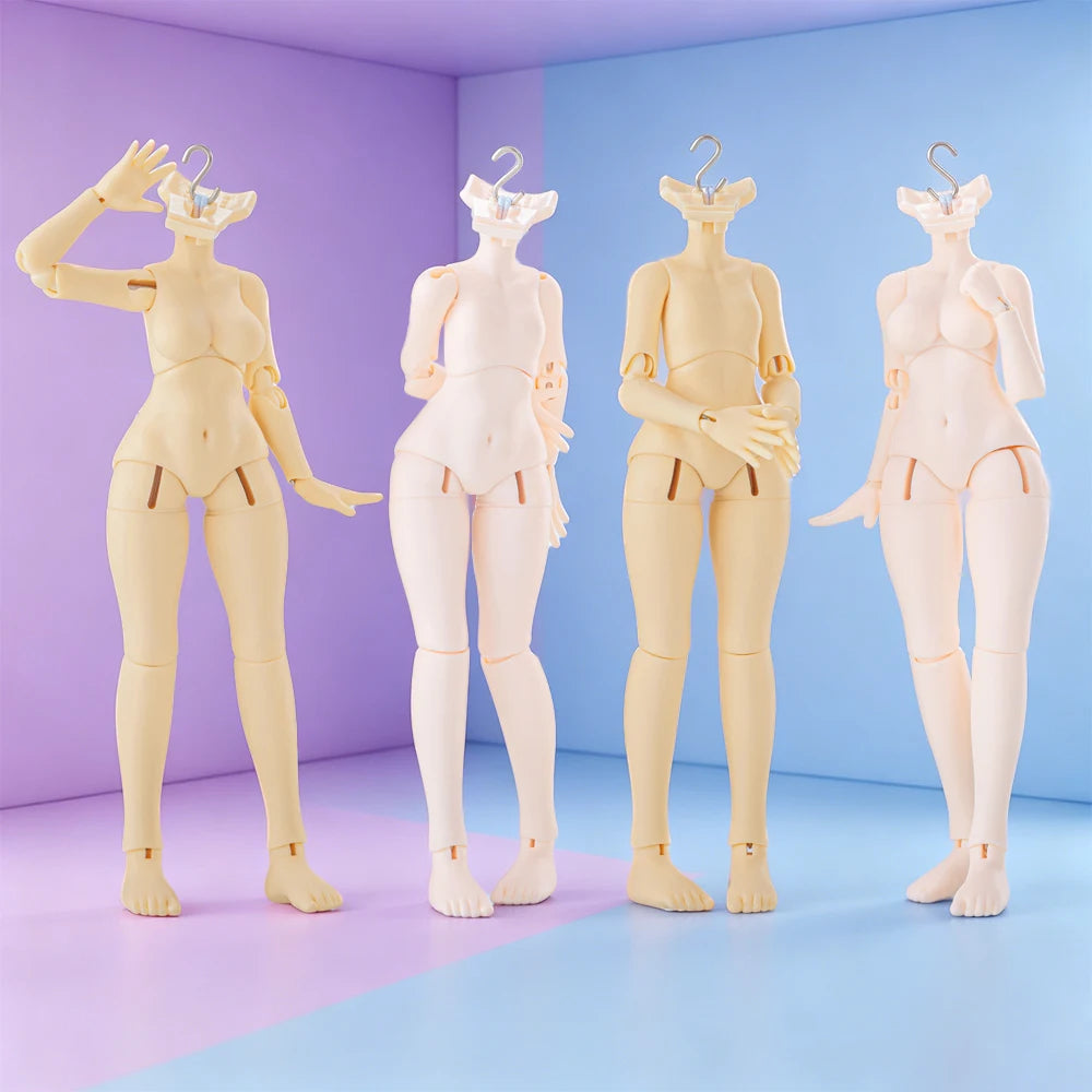1/12 Scale BJD Doll Girl Body 14.5cm Kawaii Doll Model Anime Action Figure White Normal Skin Movable Joints for OB11 P10 GSC