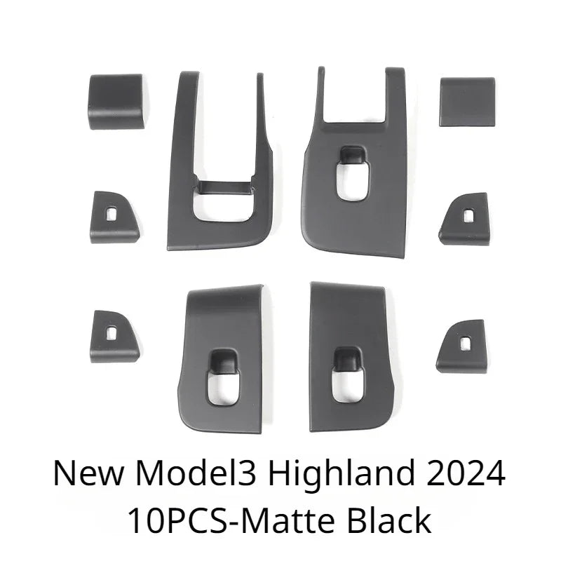 Window Lifter Switch Buttons Cover for Tesla Model Y/3/3+ Highland Trim Frame Button Stickers 2017-2024 Car Interior Accessories