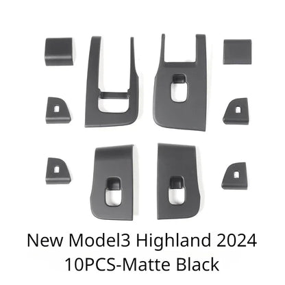 Window Lifter Switch Buttons Cover for Tesla Model Y/3/3+ Highland Trim Frame Button Stickers 2017-2024 Car Interior Accessories