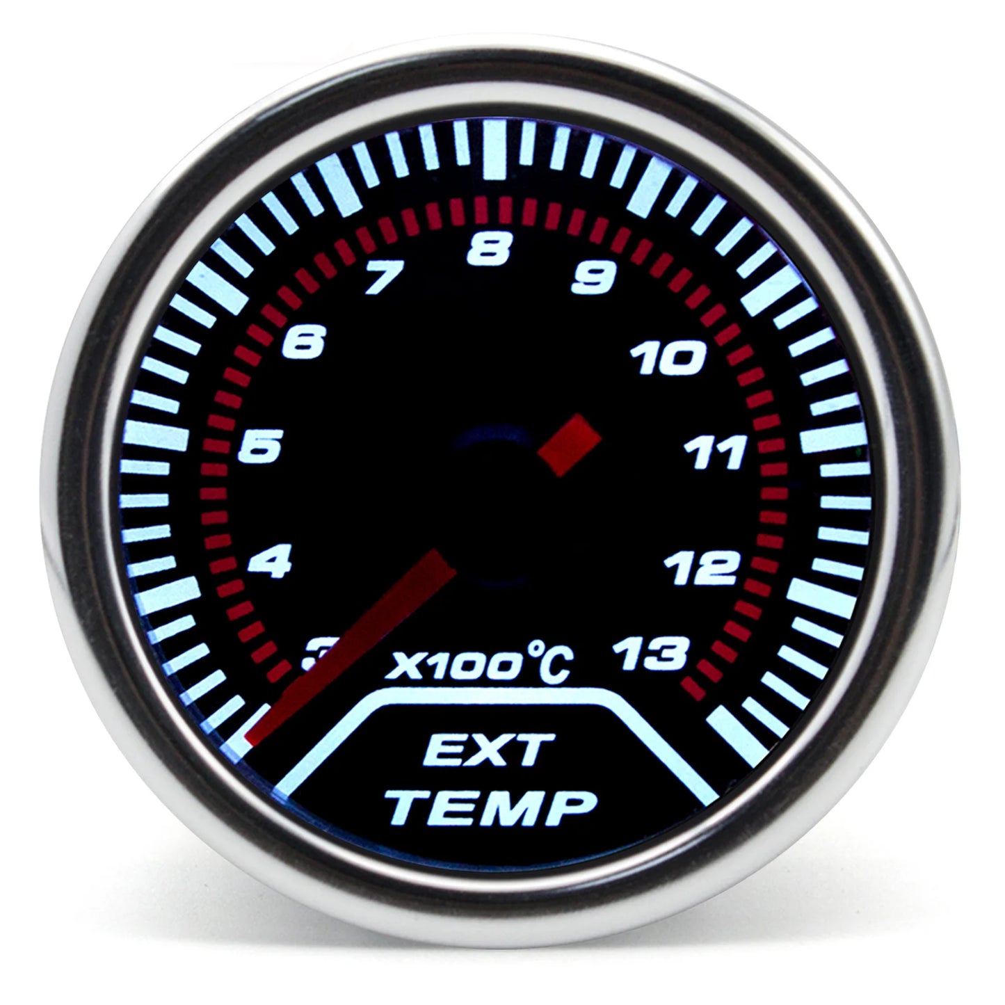 2" 52mm Universal 12V LED Smoke Len -1~0~2 BAR Turbo Boost Gauge Meter / Turbo Boost Meter with White LED Backlight For 12V Car