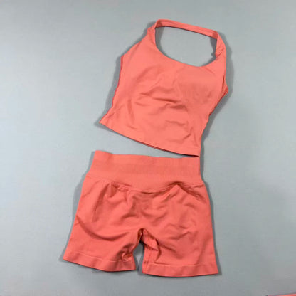 2 Pieces Sportswear Women Yoga Set Gym Clothes Sportswear Yoga Suits High Waist Scrunch Fitness Tracksuits  Pilates Set