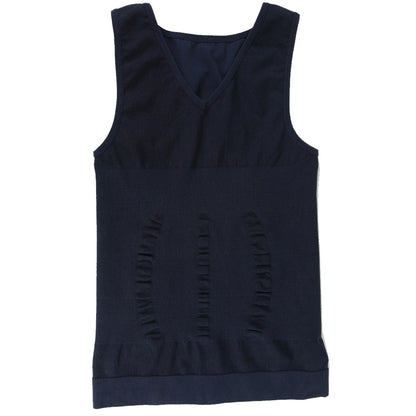 Men's Body Shaper Slimming Shirt V Neck Tummy Vest Compression Base Layer Slim Muscle Tank Top Shapewear