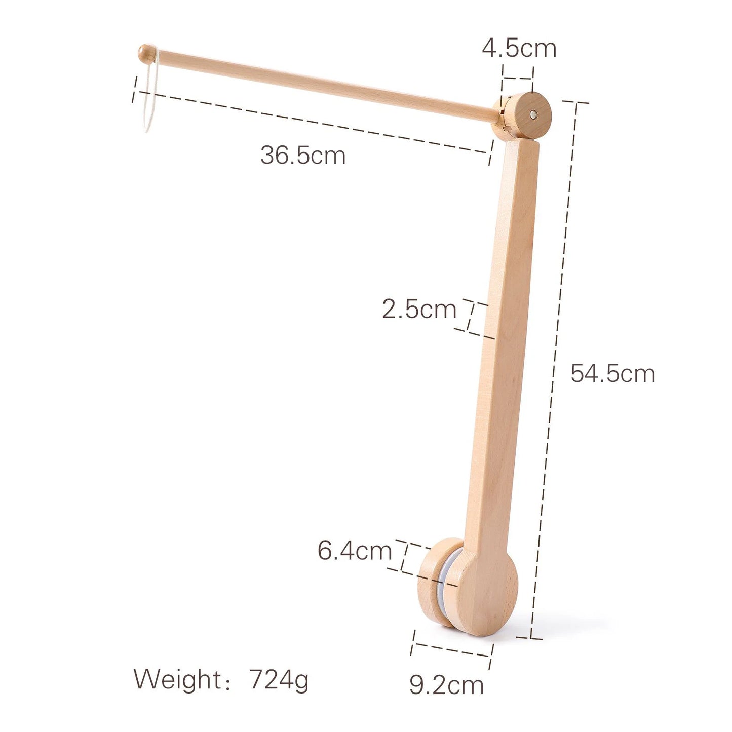 Baby Wooden Bed Bell  Bracket Mobile Hanging Rattles Toys Newborn Music Box Holder Bracket Infant Crib Toy Arm Bracket Baby Gift