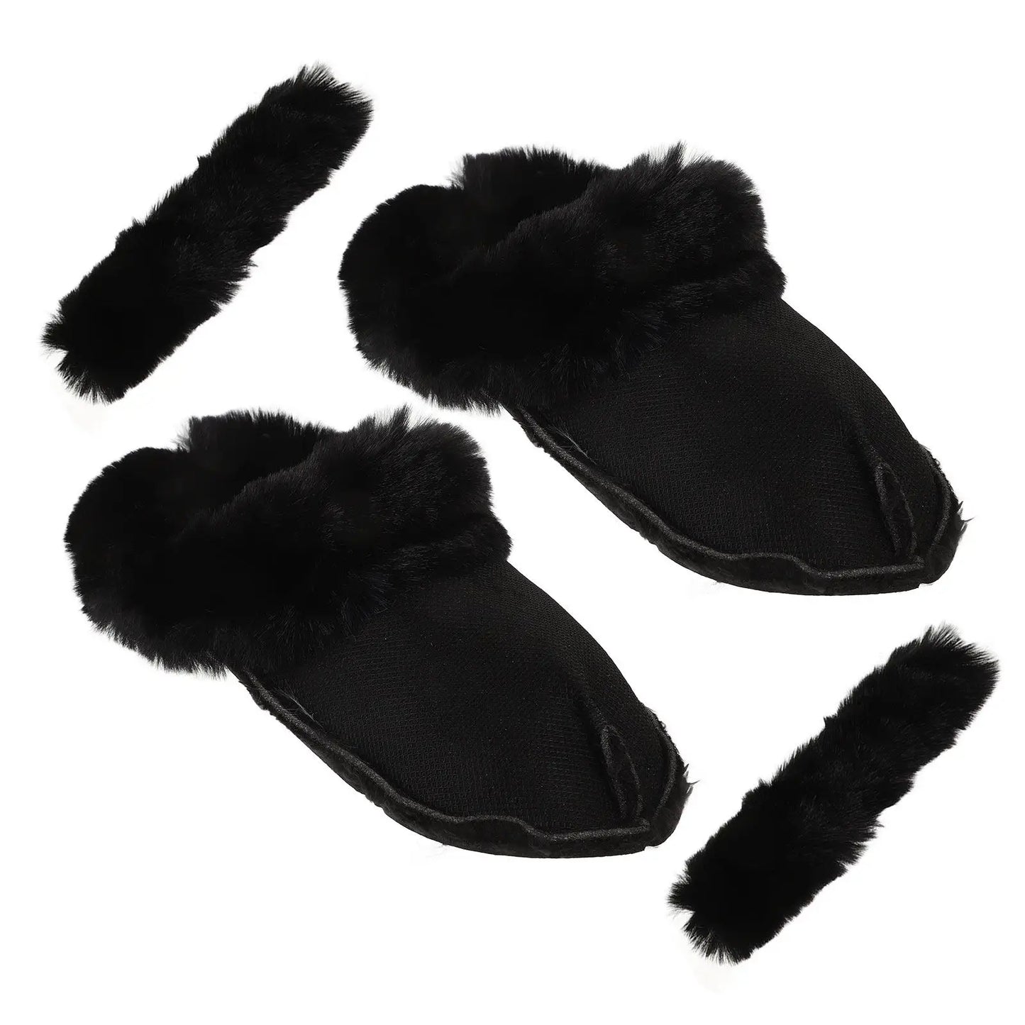 1Set Hole Shoe Inserts Winter Warm Shoe Liners Soft Thick Fabric Detachable Removable Winter Insoles Replacement Size 40-41