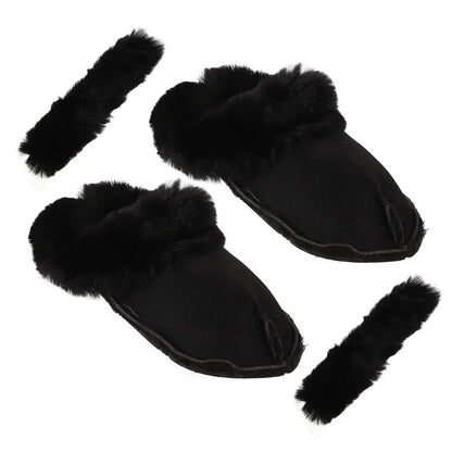 1Set Hole Shoe Inserts Winter Warm Shoe Liners Soft Thick Fabric Detachable Removable Winter Insoles Replacement Size 40-41