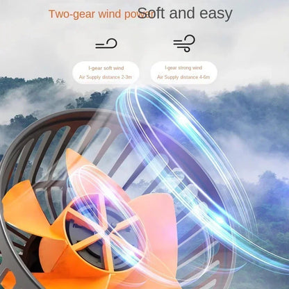 Car Fan 360° Adjustable 1/2/3 Head Air Fan Automotive Electric Fan USB/12V/24V Fan 2 Speeds Car Silent Fan for Home Desk Car