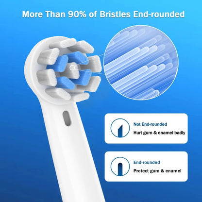 8pcs Replacement Toothbrush Heads Compatible with Oral-B iO Electric Toothbrush, for Oral B iO 10|6|7|9|8|5|4|3 Series Toothburh