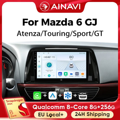 Ainavi Car Multimedia Player For Mazda 6 GJ Atenza 2013 2014 2015 Touring Sport GT wireless Carplay Android Auto 4G Wifi 2din