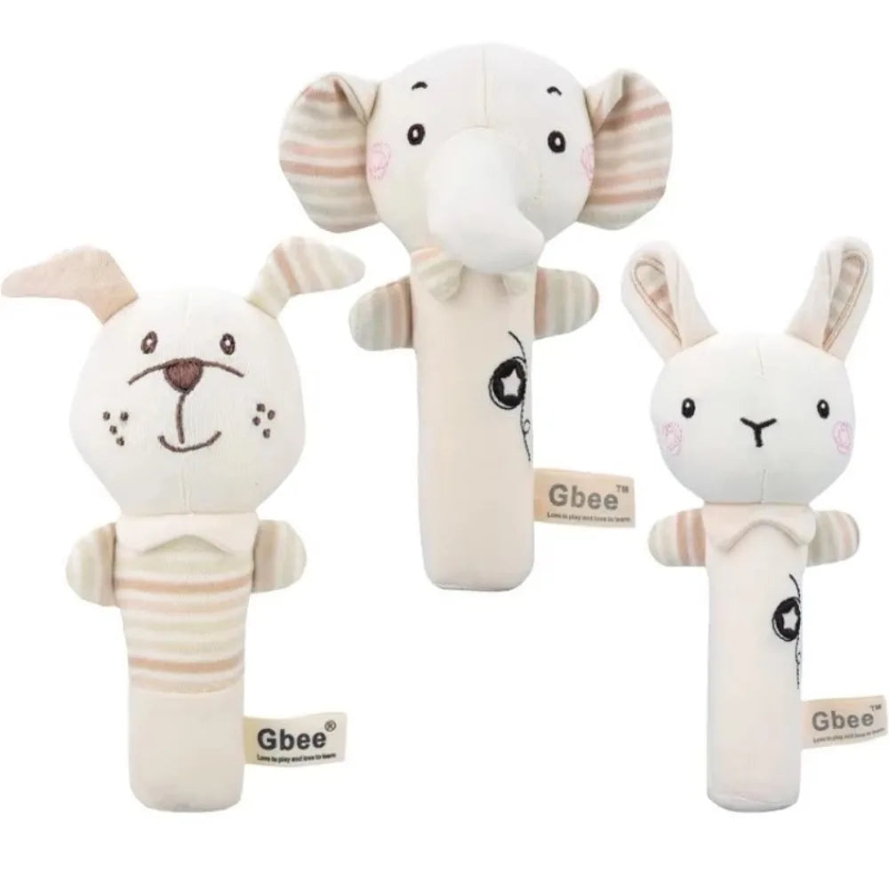 Creative Cartoon Animals Baby Hand Shaker Soft Child Educational Handbells Newborn Comfort Toy Baby Comfort Toys Infant Rattle
