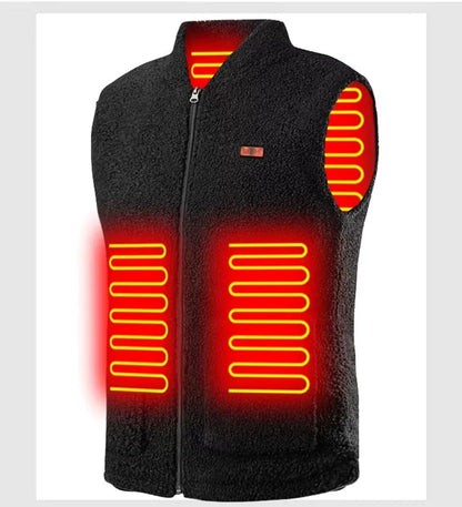 Men's winter Smart Heated vest USB Electric Heating Fleece Vest heating jacket Outdoor trekking Thermal Warm Jacket heated
