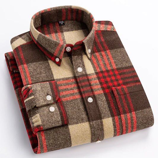 New in Shirt Plus Size 7XL 100% Cotton Long-Sleeve Shirts for Men Slim Fit Casual Plain Shirt Soft Keroan Designer Plaid Clothin