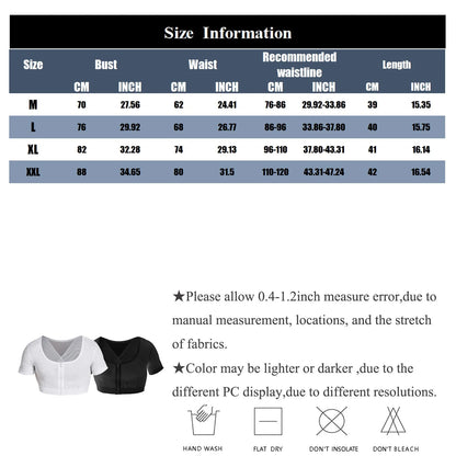 Men Chest Binder Gynecomastia Compression Vest For Post Surgery Breathable Buckle Underwear Tank Top Breast Reduction Shapewear