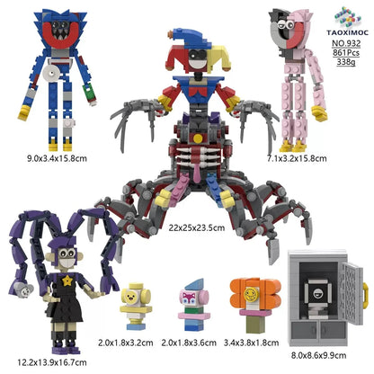 Moc Bobble Game Time 5 Joker Spidert  Building Block Assembly Small Particle Figurine Model Ornament Handmade Toy