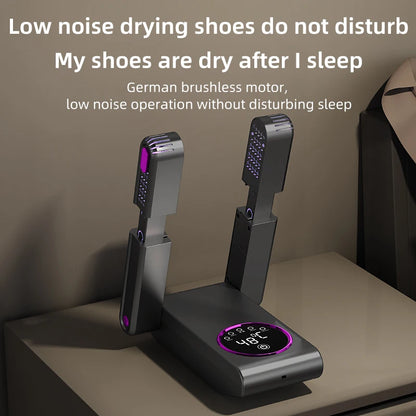 Portable Electric Shoe Dryer  Foldable Shoe and Boot Dryer With Smart Display Deodorizing Sterilizing Shoe Dryer For Socks Boots