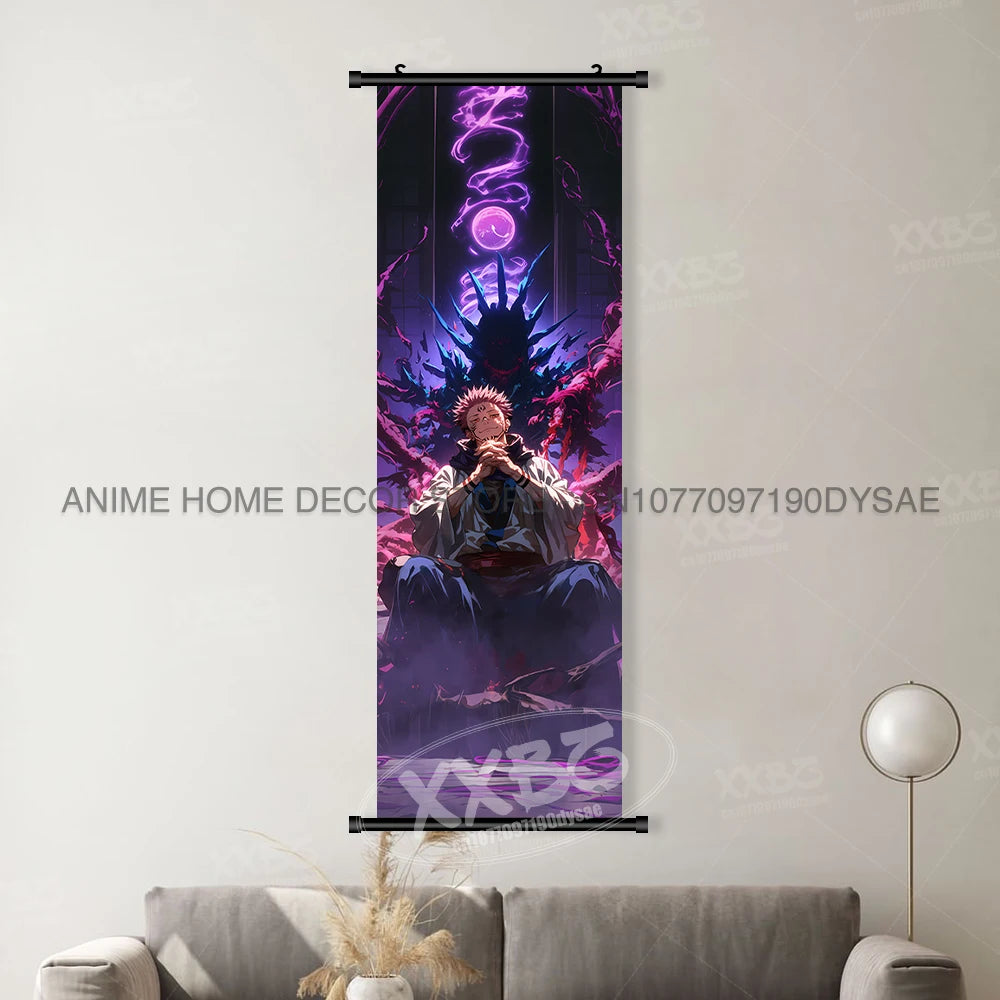 Jujutsu Kaisen Anime Poster Room Canvas Print Hanging Painting Wall Art Megumi Fushiguro Scrolls Picture Home Decoration Mural