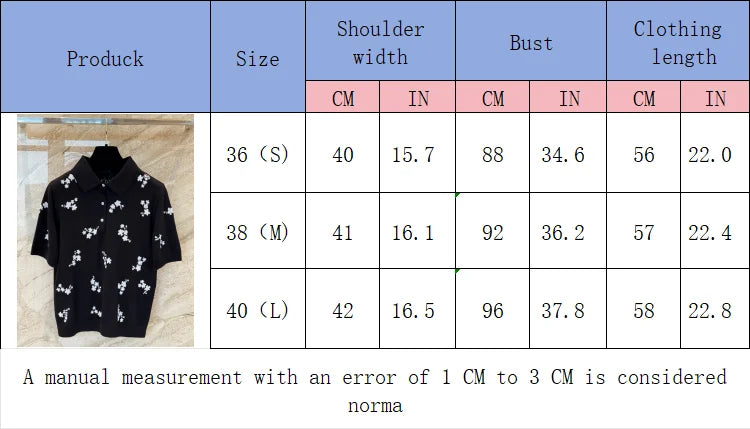 2026 New Arrival Women's Polo Shirt Chic Embroidered Floral Print Short Sleeve Casual Slim Fit Cotton Polo T-shirt