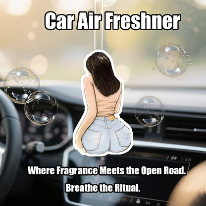 1/5/10 pieces of Queen Sister beautiful buttocks car interior decoration fragrance, gentle double-sided hanging decoration