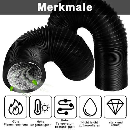 Aluminum foil exhaust hose, 3 meters extendable, 100mm diameter, universally compatible with multiple devices. Accessories for portable air conditioners/dryers/range hoods/exhaust fans. A practical home gift.