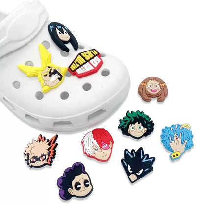 10-100Pcs Japanese Manga Shoe Charms My Hero Academia Clog Sandal Accessories DIY Shoe Decoration Wristband Party X-mas Gifts