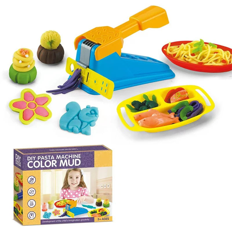 Color Dough Haircut Playset Reusable Handmade DIY Cute Interactive Early Learning Pretend Toys for Girls Childrens Day Boys Gift