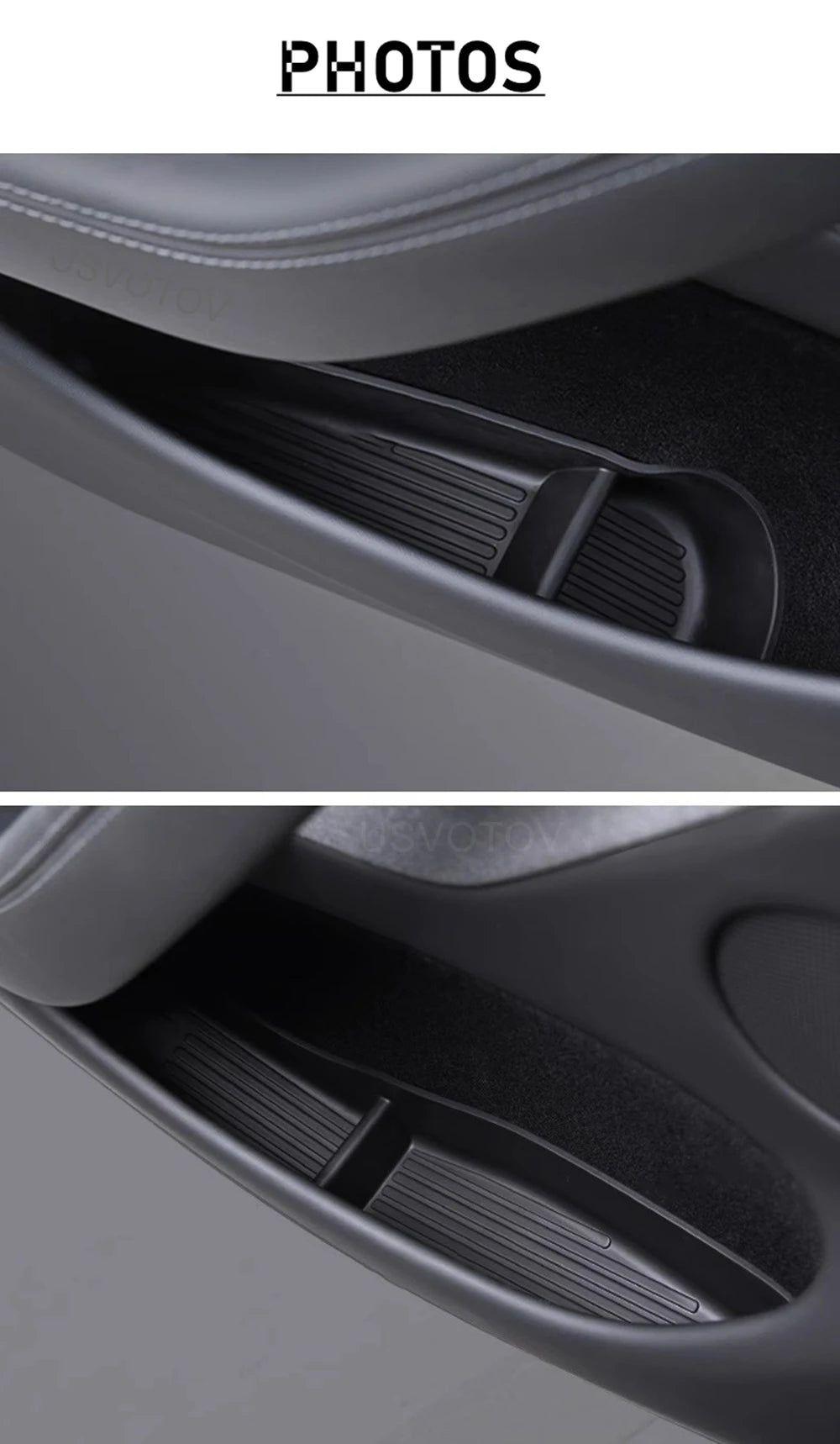 New Door Side Storage Box Front Rear Door Handle Armrest Tray Organizer for 2026 2025 Tesla Model Y Juniper Model 3 Model YL Y L