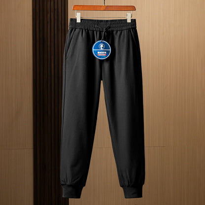 High-End Goose down Trousers Lightweight Warm Winter New Style Men's Simple Match Casual Elastic Waist Cuffed down Pants