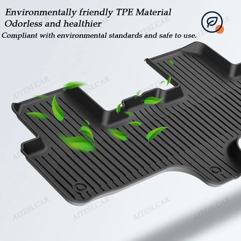 Custom TPE Car Floor Mats For Tesla Model YL Full Coverage Waterproof Anti-slip Durable All Weather Auto Foot Liners Car Interio