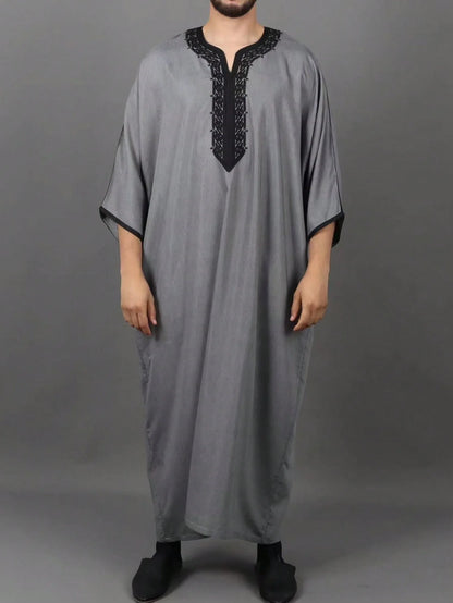 2026 Loose Stand Collar New Round Neck Arabic Men's Clothing